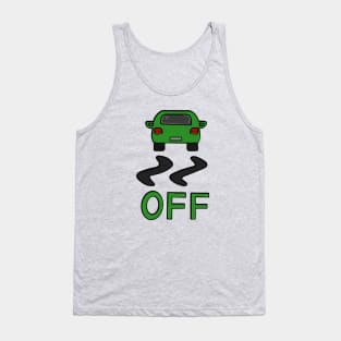 Green Pixelated Car Tank Top